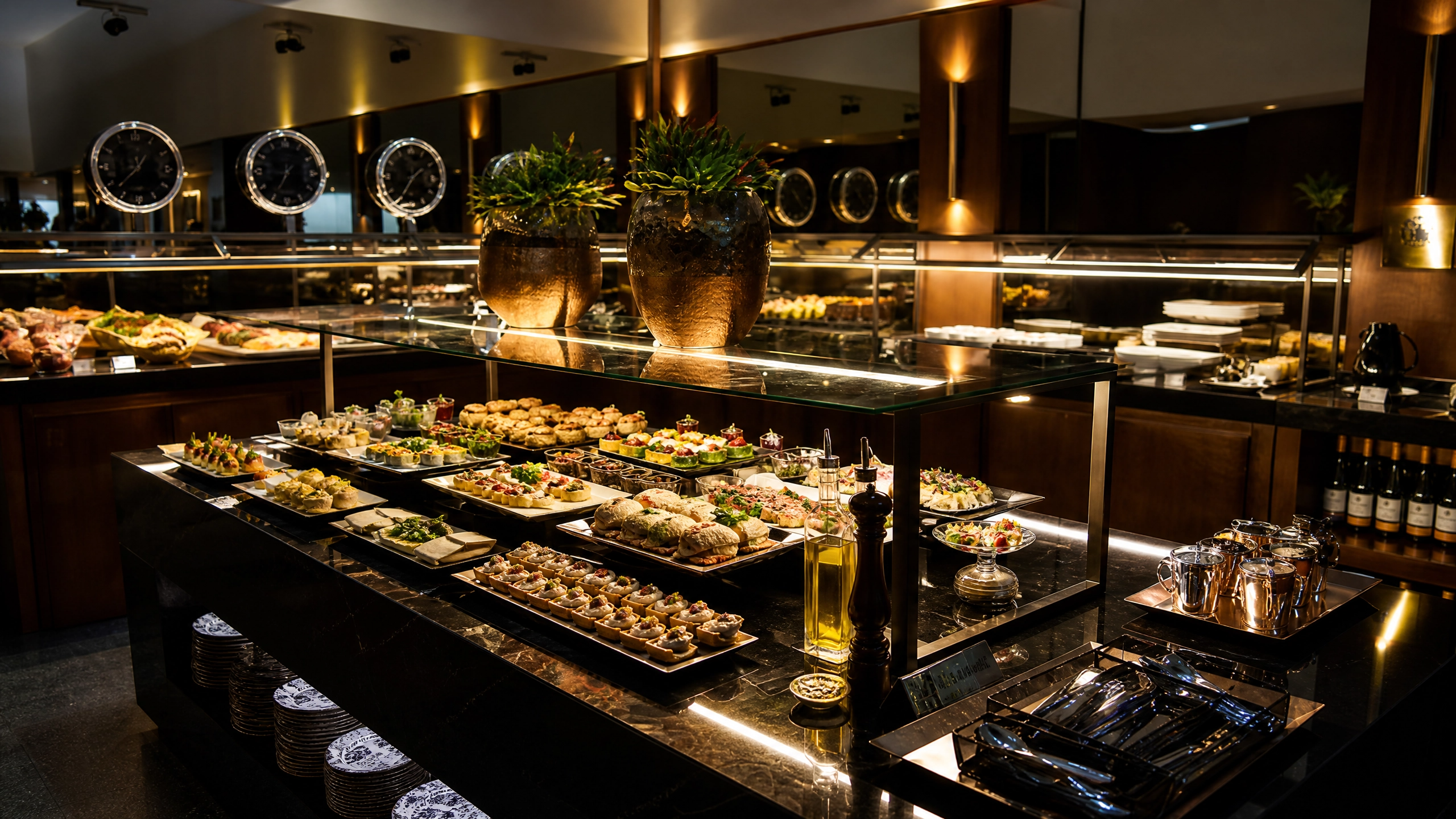 Imagens do Buffet da Sala VIP Mastercard Black